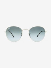 Gläser in Silberfarben und Blau mit Farbverlauf - Ray-Ban David Runde Sonnenbrille - Bild 1 von 14