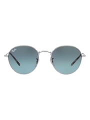 Gläser in Silberfarben und Blau mit Farbverlauf - Ray-Ban David Runde Sonnenbrille - Bild 14 von 14