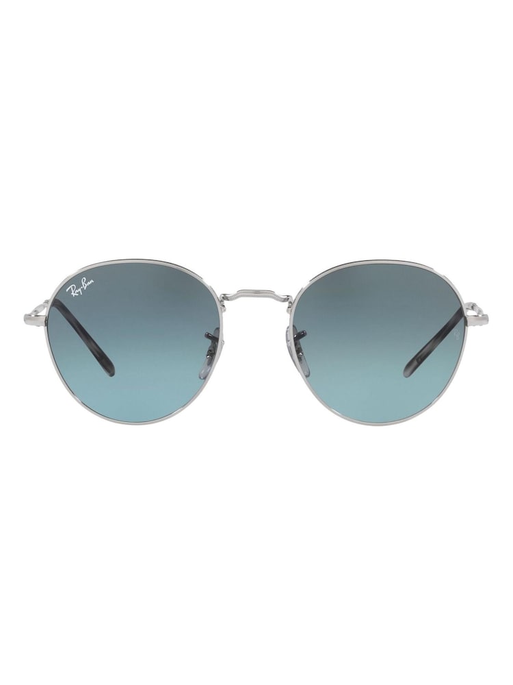 Gläser in Silberfarben und Blau mit Farbverlauf - Ray-Ban David Runde Sonnenbrille - Bild 14 von 14