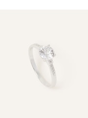 Accessorize Sterling Silver Amanda Engagement Ring - Image 2 of 3