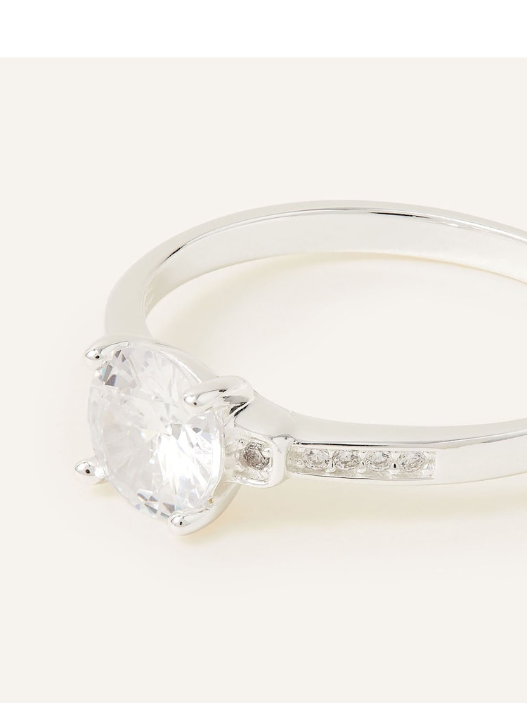 Accessorize Sterling Silver Amanda Engagement Ring - Image 3 of 3