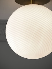 Brass Bromma Flush Ceiling Light Also Suitable For Bathrooms - Image 3 of 4