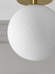Brass Bromma Flush Ceiling Light Also Suitable For Bathrooms - Image 4 of 4