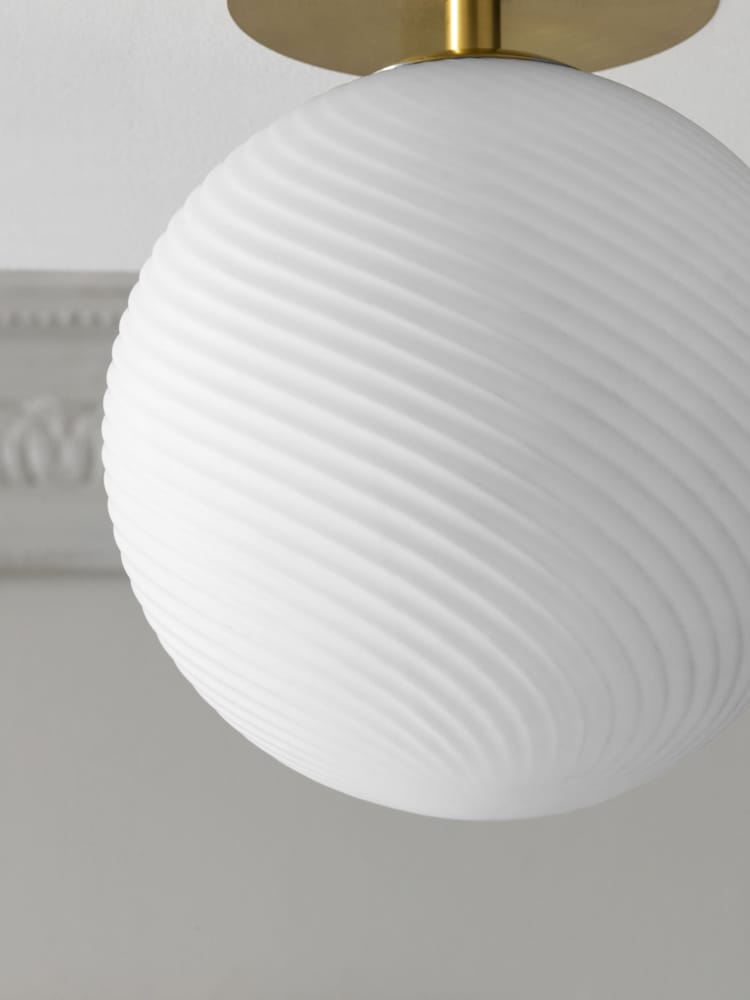 Brass Bromma Flush Ceiling Light Also Suitable For Bathrooms - Image 4 of 4