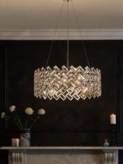 Chrome Wentworth 6 Light Chandelier Ceiling Light - Image 1 of 5