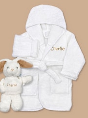 Personalised Little Bunny and Bathrobe Gift Set Babyblooms - Image 3 of 6