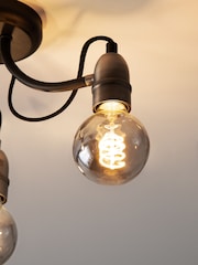 Black Madison 3 Light Flush Fitting Ceiling Light - Image 3 of 6