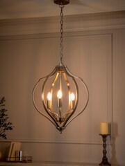 Pewter Grey Penshurst Chandelier Ceiling Light - Image 1 of 9