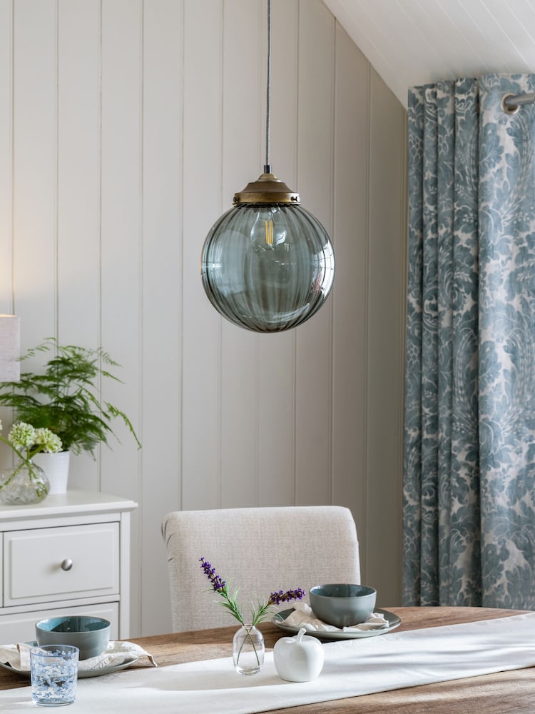 Slate Blue Bourton Easy Fit Pendant Lamp Shade - Image 2 of 5