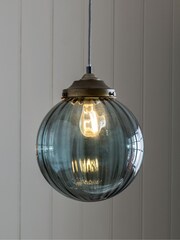 Slate Blue Bourton Easy Fit Pendant Lamp Shade - Image 3 of 5