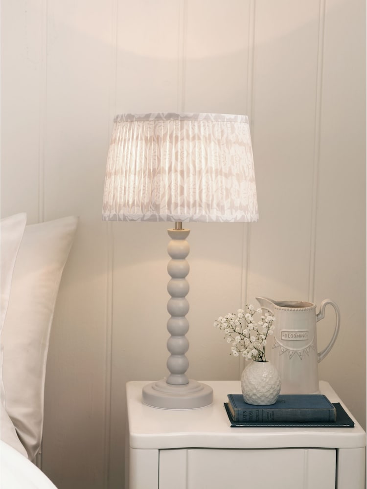 Slate Grey Bobbin Table Lamp - Image 1 of 5