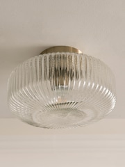 Brass Lexington 1 Light Flush Fitting Ceiling Light - Image 4 of 5