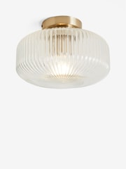 Brass Lexington 1 Light Flush Fitting Ceiling Light - Image 6 of 6