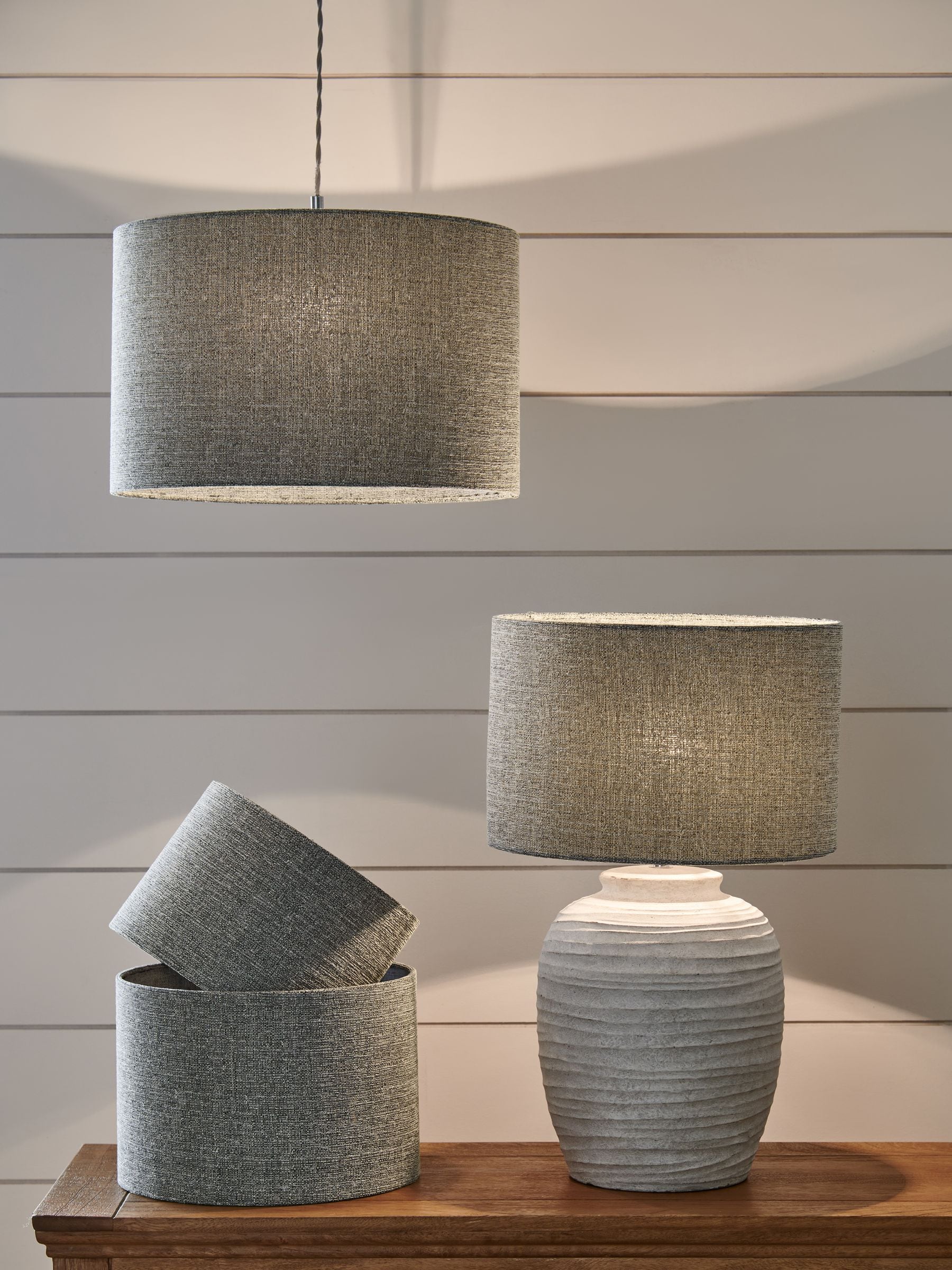 Grey shade ceiling light outlet
