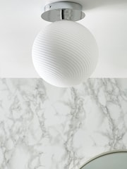 Chrome Bromma Flush Ceiling Light Also Suitable For Bathrooms - Image 2 of 7