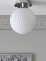 Chrome Bromma Flush Ceiling Light Also Suitable For Bathrooms - Image 4 of 7