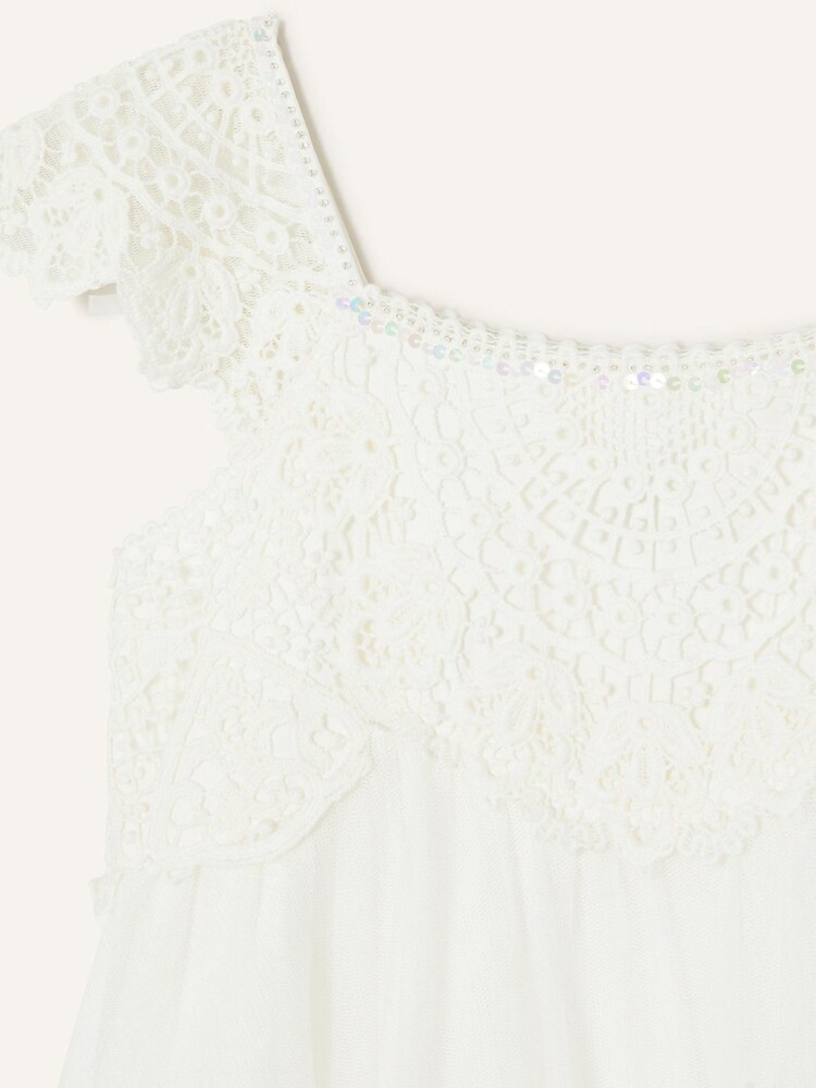 Monsoon Natural Estella Sequin Dress - Image 2 of 2