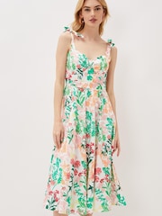 Phase Eight Joyce Cream Printed Fit And Flare Dress - Image 1 of 6