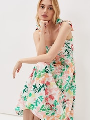 Phase Eight Joyce Cream Printed Fit And Flare Dress - Image 4 of 6