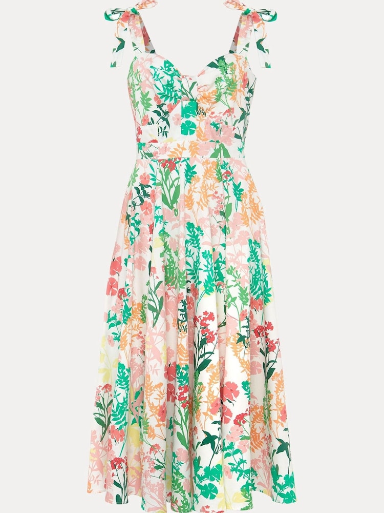 Phase Eight Joyce Cream Printed Fit And Flare Dress - Image 6 of 6