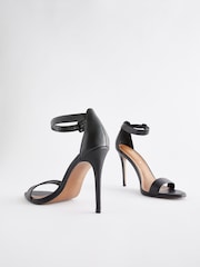 Black Signature Leather High Heel Sandals - Image 4 of 5