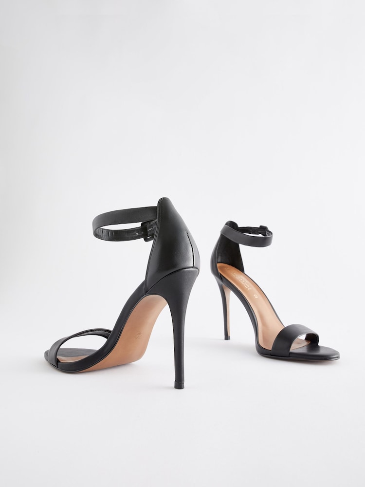 Czarny - Signature Leather High Heel Sandals - Image 4 of 5