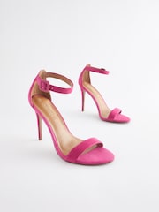 Różowy - Signature Leather High Heel Sandals - Image 2 of 7