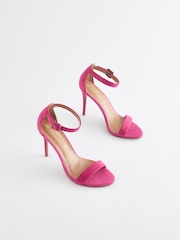 Różowy - Signature Leather High Heel Sandals - Image 4 of 7