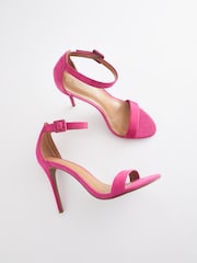Różowy - Signature Leather High Heel Sandals - Image 5 of 7