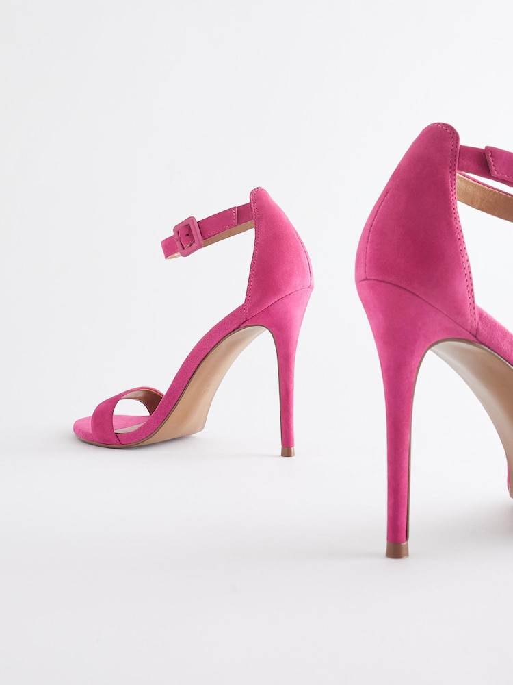 Różowy - Signature Leather High Heel Sandals - Image 7 of 7