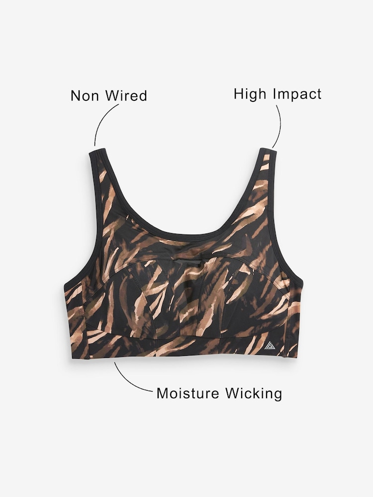 Zebra Print Next Active Sports DD+ Antibounce Extra High Impact Bra - Image 6 of 6