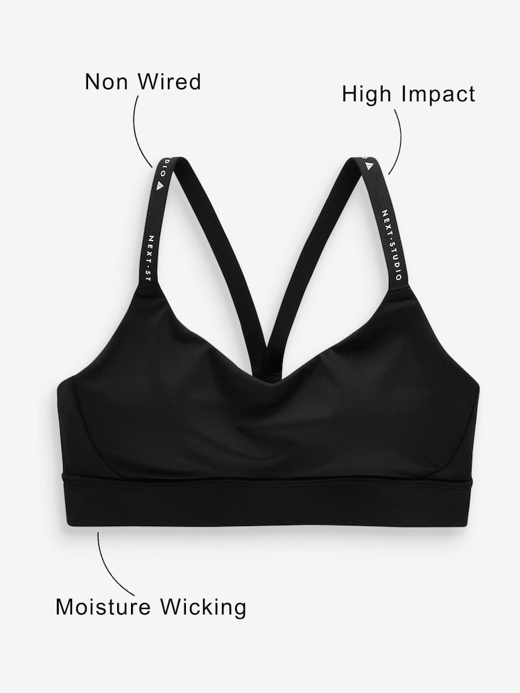 Schwarz - Medium Impact Run Dry Tech – Cropped-BH - Bild 12 von 12