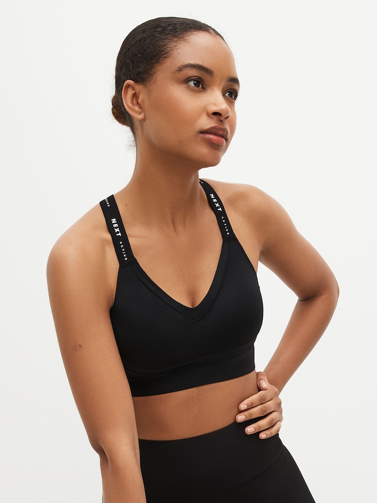 Black Active High Impact Dry Tech Sports Bra B-G - Image 1 of 7