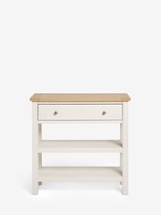 Cream Malvern Oak Effect Space Saving Console - Image 4 of 8