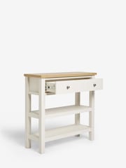 Cream Malvern Oak Effect Space Saving Console - Image 6 of 8