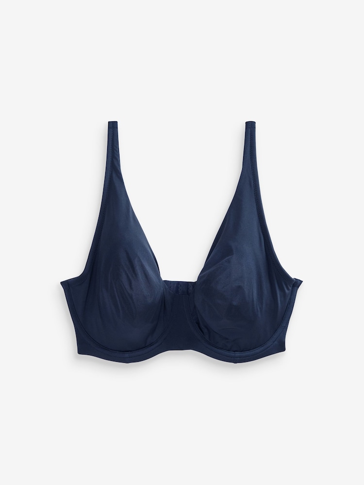 Grün/Marineblau/Creme - Glättende T-Shirt-BHs aus Mirkofaser im 3er-Pack, DD+ - Bild 2 von 5