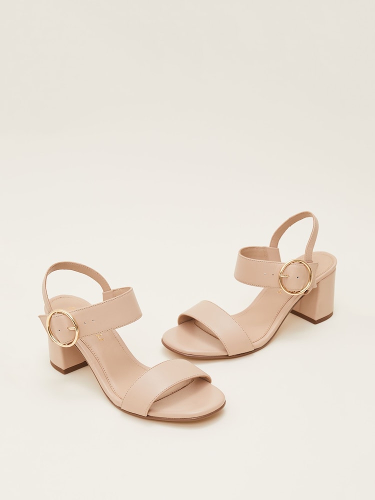 Phase Eight Natural Buckle Sandals - Image 2 of 6