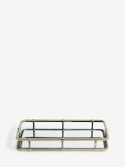 Rockett St George Brass Bamboo Viscose Mirror Tray - Image 2 of 4