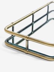 Rockett St George Brass Bamboo Viscose Mirror Tray - Image 4 of 4