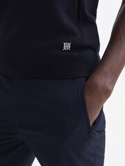 Reiss Navy Eagle Merino Wool-Blend Vest - Image 6 of 6