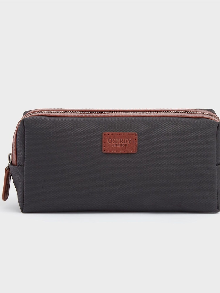 OSPREY LONDON Grantham Glazed Calf Leather Small Washbag - Image 1 of 5