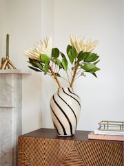 Rockett St George White/Black Swirl Vase - Image 1 of 3