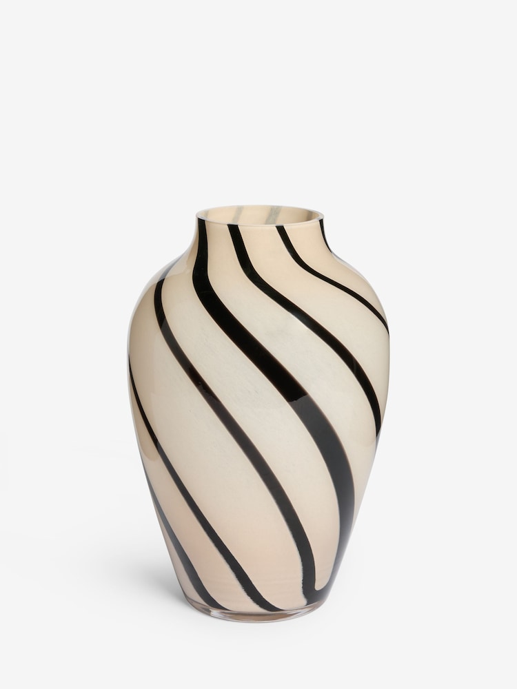 Rockett St George White/Black Swirl Vase - Image 2 of 3