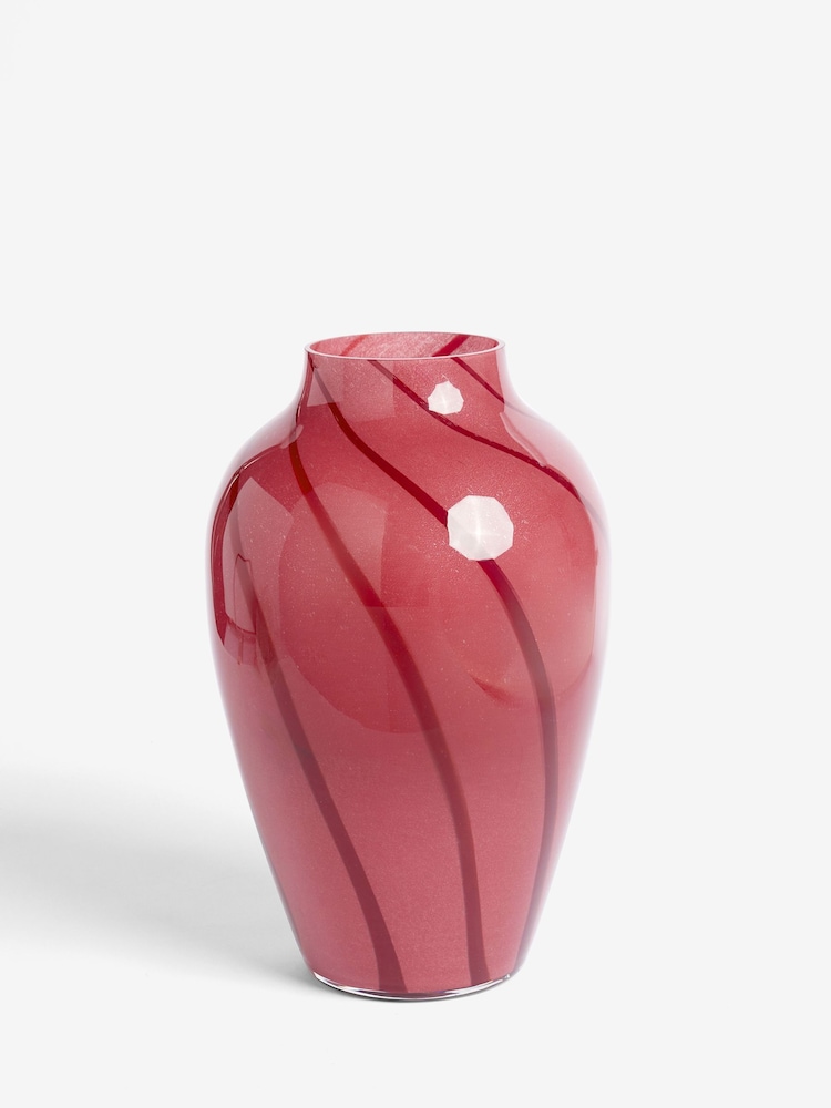 Rockett St George Pink Swirl Vase - Image 2 of 3