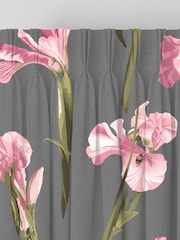 Ted Baker Pink Charcoal Wild Iris Made to Measure Curtains - Image 5 of 9
