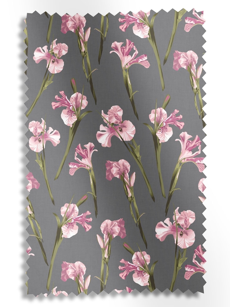 Ted Baker Pink Charcoal Wild Iris Made to Measure Curtains - Image 9 of 9 Ted Baker Pink Charcoal Wild Iris Made to Measure Curtains - Image 9 of 9
