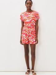 Phase Eight Multi Meryl Wave Printed Jersey Playsuit - Image 3 of 6