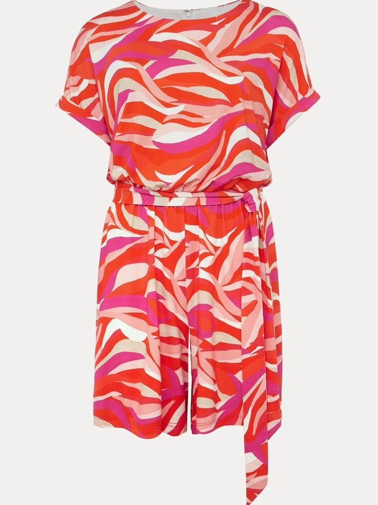 Phase Eight Multi Meryl Wave Printed Jersey Playsuit - Image 6 of 6