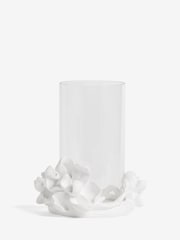 White Magnolia Flower Hurricane Candle Holder - Image 4 of 4