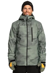 Quiksilver Green Mission Print Ski Jacket - Image 1 of 9
